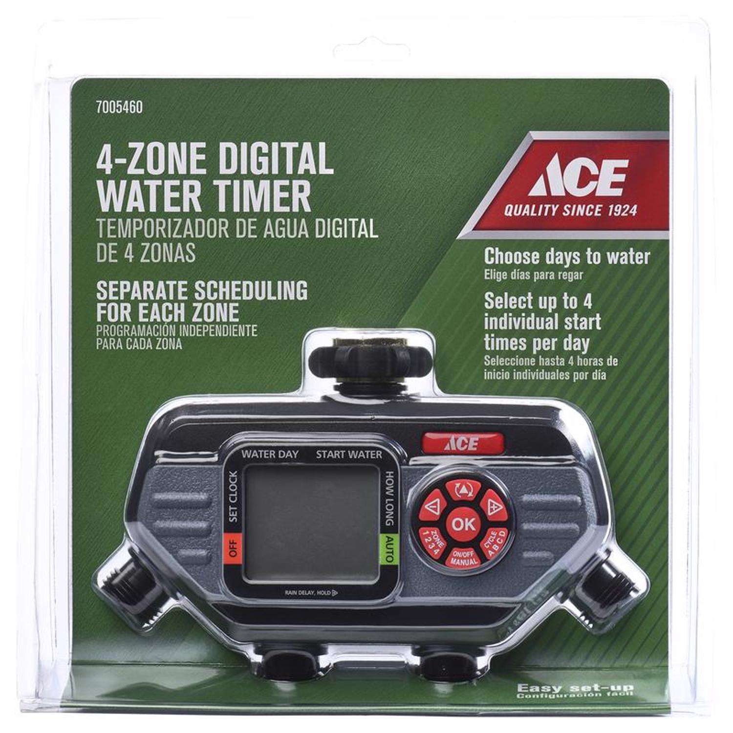 Ace HydroLogic Programmable 4 Zone Digital Water Timer - Ace Hardware