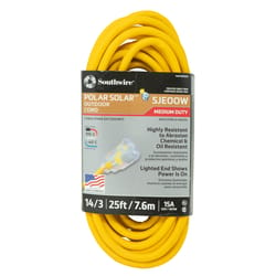 Southwire Polar/Solar Outdoor 25 ft. L Yellow Extension Cord 14/3