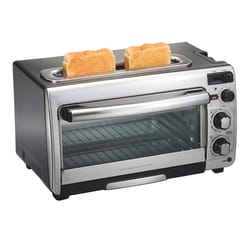 Hamilton Beach Metal Black/Silver 2 slot Toaster Oven 12 in. H X 17.8 in. W X 10.2 in. D