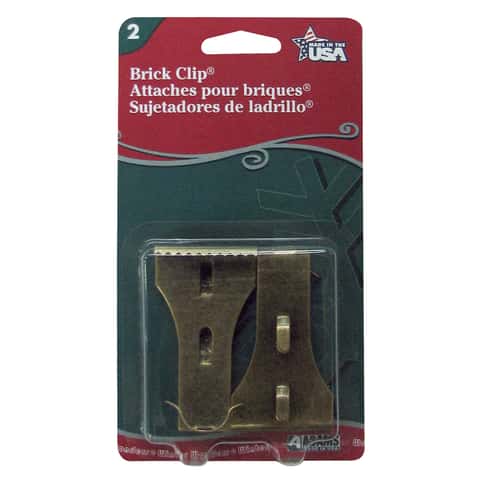 Brick Hook Clips - 8 Pack Bricks Hook Clip for Hanging Outdoors Wall Pictures, Metal Brick Hangers Brick Hooks Fireplace