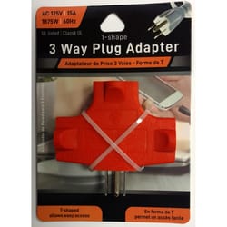 Jacent Grounded 3 outlets Adapter 1 pk