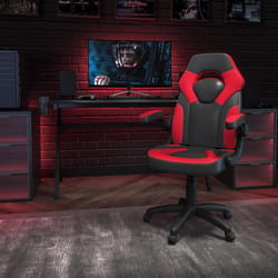 Flash Furniture X10 Black/Red Leather/Mesh Office Chair