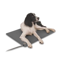 K&H Pet Products Deluxe Lectro-Kennel Gray Plastic Heated Pet Mat 16.5 in. W X 22.5 in. L