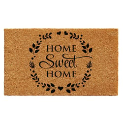 Home & More 1.42 ft. W X 2.42 ft. L Brown Sweet Wreath Coir Door Mat