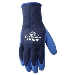 Wells Lamont Grips Men's Winter Work Gloves Blue L 1 pk