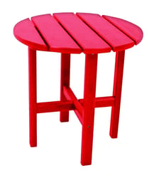 Ivy Terrace Classics Red Round PolyWood Contemporary Side Table