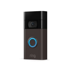 Ring V3 Venetian Bronze Brown Metal/Plastic Wired and Wireless Smart-Enabled Smart Video Doorbell