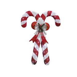 Celebrations LED Red/White Lighted Candy Can 3.5 ft. Yard Decor