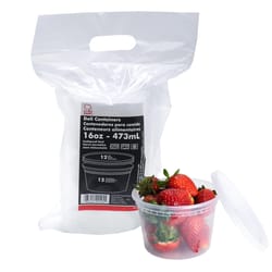 Chef Craft Clear Plastic Food Storage Containers 16 oz
