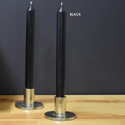 Kiri Tapers Black Unscented Scent Taper Candle