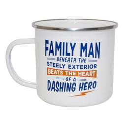 Top Guy Family Man 14 oz Multicolored Steel Enamel Coated Mug 1 pk