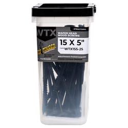 Big Timber No. 15 Ga. X 5 in. L Star Black Structural Wood Screws 25 pk