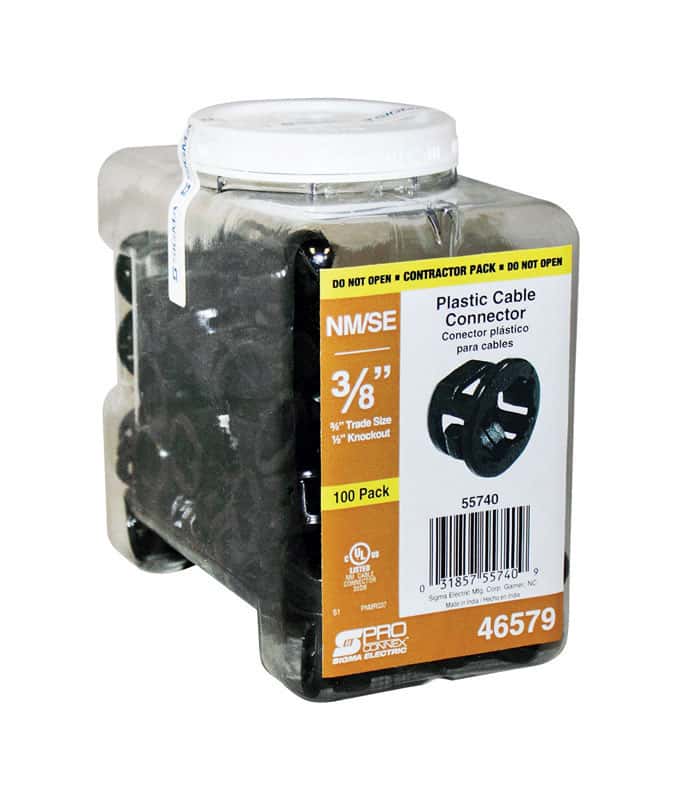 Sigma Electric ProConnex NM Cable Connector 3/8 in. Dia. 100 pk Ace