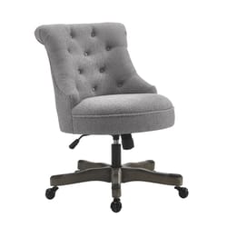 Linon Home Decor Gray Polyester Office Chair