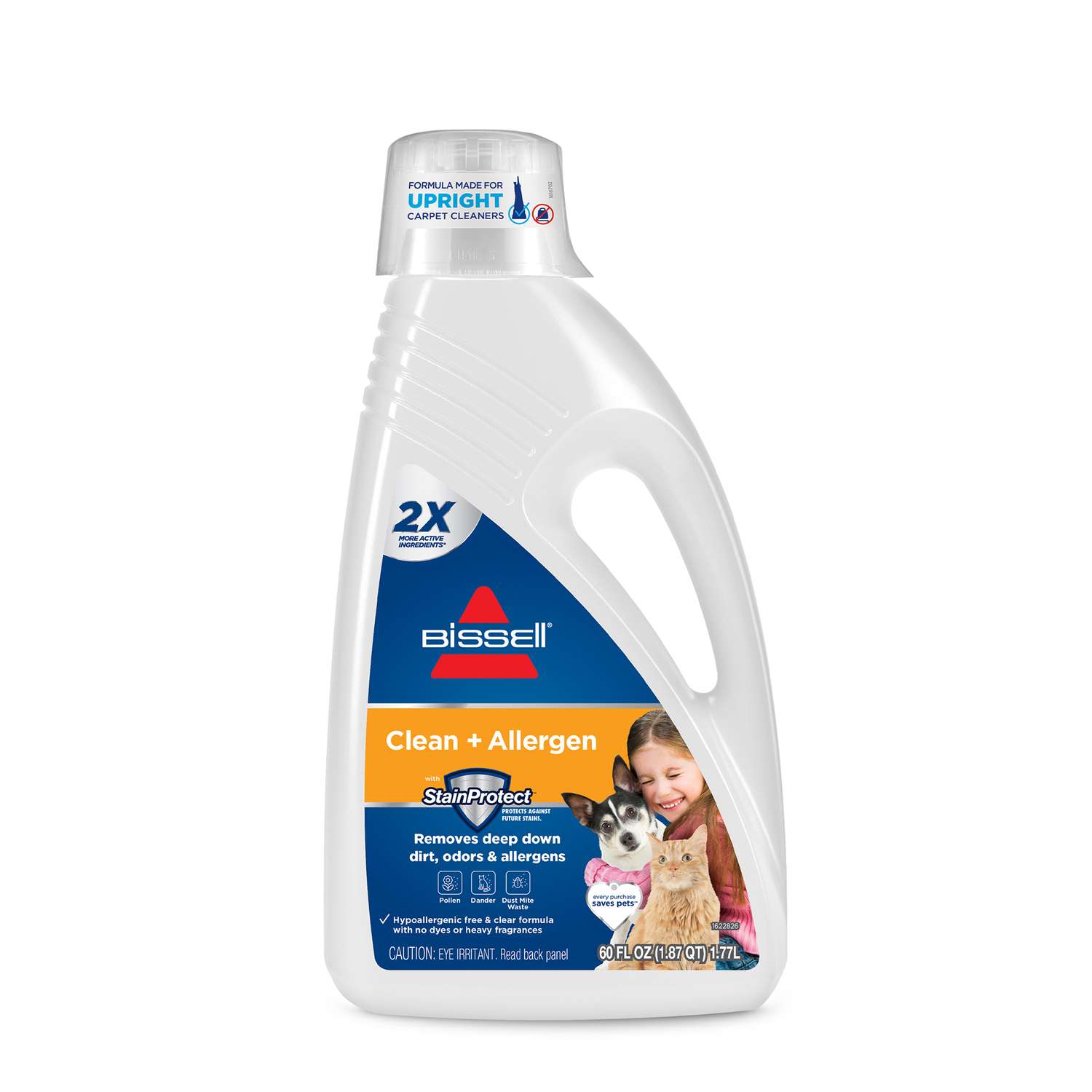 Bissell Allergen Cleansing No Scent Carpet Cleaner 60 oz Liquid