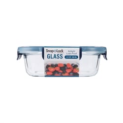 Progressive International SnapLock 2.8 cups Blue/Clear Food Container and Lid 1 pk