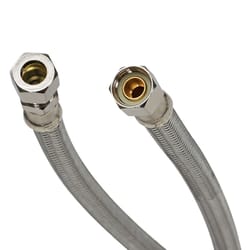 Fluidmaster 3/8 in. Compression X 3/8 in. D Compression 12 in. Stainless Steel Faucet Supply Line