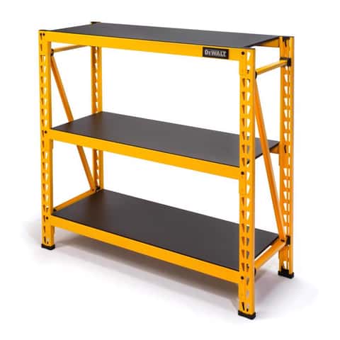 DeWalt 48 in. H X 50 in. W X 18 in. D Yellow Steel Shelf Rack DeWalt 48 in. H X 50 in. W X 18 in. D Yellow Steel Shelf Rack