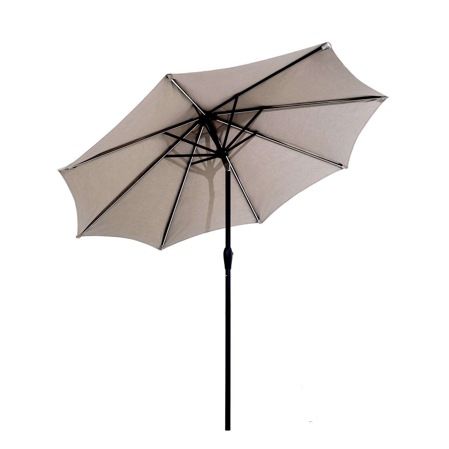 Living Accents Premium Gray Acrylic LED 9 in. D Umbrella Ace Hardware