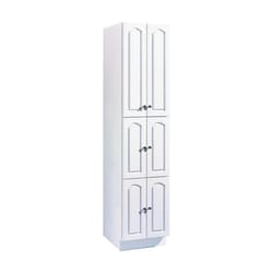 Hardware House Aspen 78 in. H X 18 in. W X 21 in. D Gloss White Bath Storage Cabinet