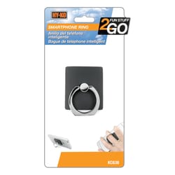 Hy-Ko 2GO Black/Silver Ring Cell Phone Holder For All Mobile Devices