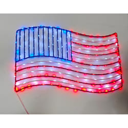 Celebrations Patriotic Flag Silhouette Window Decor Metal 1 pk