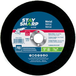 Stay Sharp 5 in. D X 7/8 in. Metal Cutting Wheel 1 pc