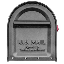 Architectural Mailboxes Sequoia Modern Galvanized Steel Post Mount Pewter Mailbox