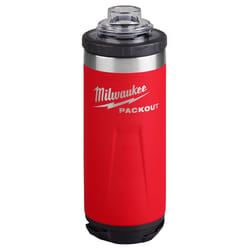 Milwaukee Packout 18 oz Red BPA Free Bottle with Chug Cap