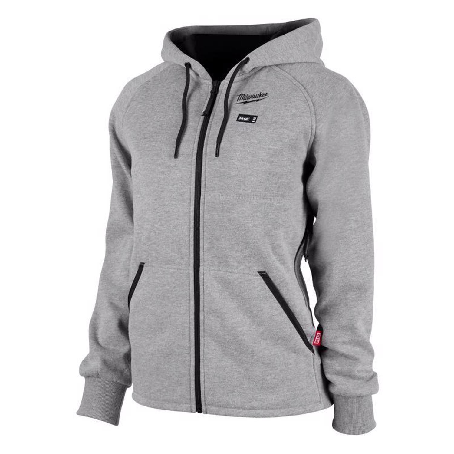 Milwaukee M12 L Long Sleeve Women's Heated Hoodie Kit Gray -  336G-21L