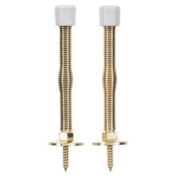 Ace 3 in. W Metal Bright Gold Spring Door Stop Mounts to door and wall 1.5 in.