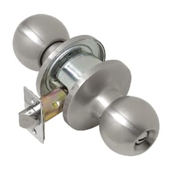 Tell Empire Satin Stainless Steel Privacy Lockset 1-3/4 in.