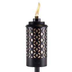 TIKI Black Steel 65 in. Outdoor Torch 1 pc