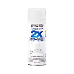 Rust-Oleum Painter's Touch 2X Ultra Cover Flat White Paint+Primer Spray Paint 12 oz