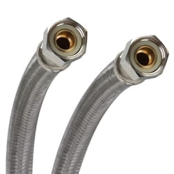 Fluidmaster 3/8 in. Compression X 3/8 in. D Compression 12 in. Stainless Steel Faucet Supply Line