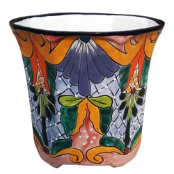 Avera Products 8.25 in. H X 8.5 in. W Ceramic Talavera Planter Set Multicolored