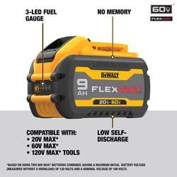 DeWalt 20V-60V MAX FLEXVOLT DCB609 9 Ah Lithium-Ion Battery 1 pc