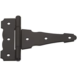 National Hardware 4 in. L Black Ornamental/Reversible T-Hinge 2 pk