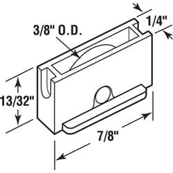 Prime-Line White Brass Universal Window Roller For Universal