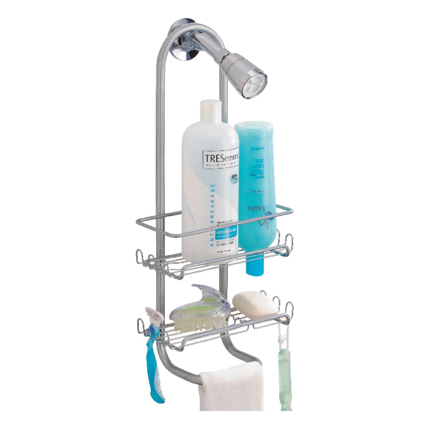 InterDesign Shower Caddy 21 in. H x 4.5 in. W x 12 in. L Chrome Silver Steel Ace Hardware