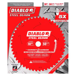 Diablo Steel Demon 10 in. D X 1 in. Cermet Metal Saw Blade 50 teeth 1 pk
