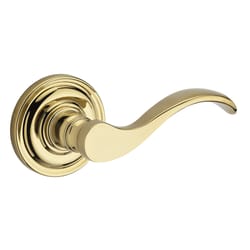 Baldwin Reserve Curve Lever Polished Brass Dummy Lever Right Handed