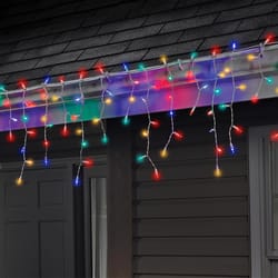 Celebrations LED Mini Multicolored 100 ct Icicle Christmas Lights 5.67 ft.