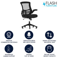 Flash Furniture Black Leather/Mesh Task Chair