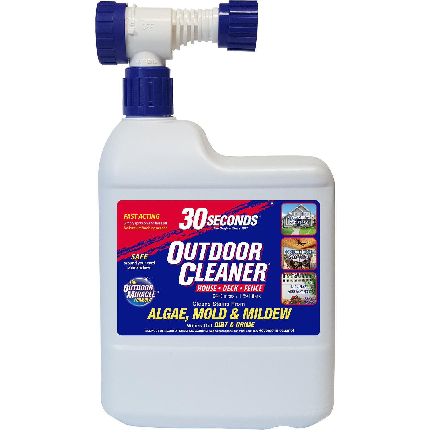 30 SECONDS Outdoor Cleaner with Hose End Sprayer For Stains From Algae, Mold and Mildew