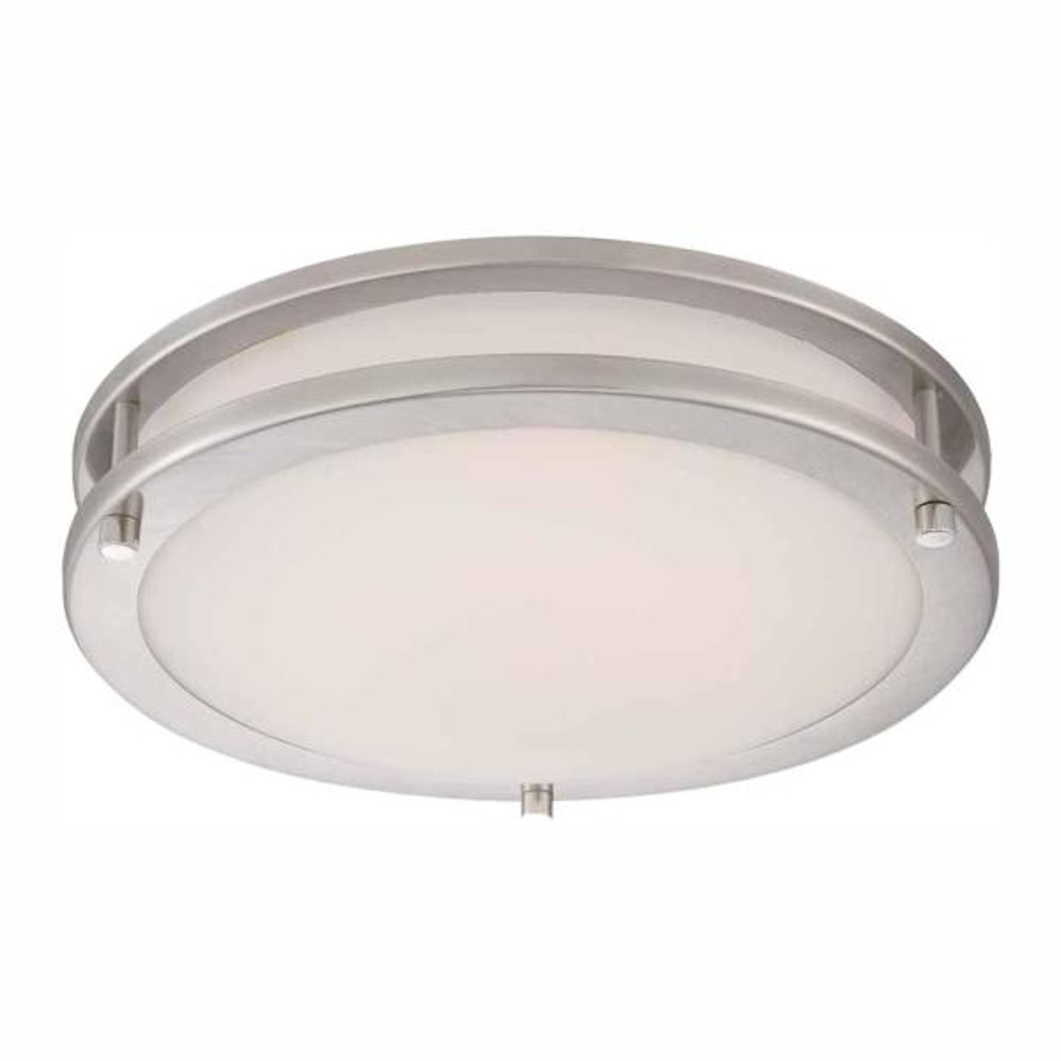 Photos - Chandelier / Lamp Westinghouse 3.5 in. H X 11 in. W X 11 in. L Brushed Nickel Ceiling Light 