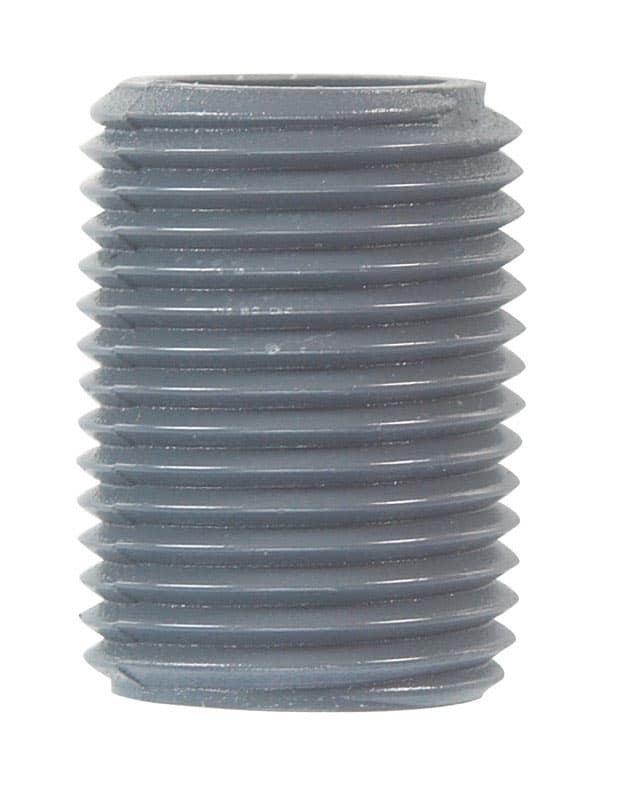 UPC 032888990012 product image for B & K 1/2in x Close Schedule 80 PVC Nipple in Gray (403-001) | upcitemdb.com