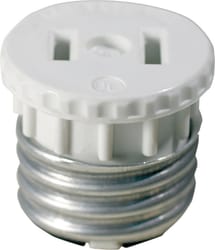 Leviton Plastic Medium Base Socket Adapter 1 pk