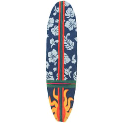 Homefires 20 in. W X 72 in. L Multi-Color Surfboard Hawaiian Navy Polyester Runner Rug