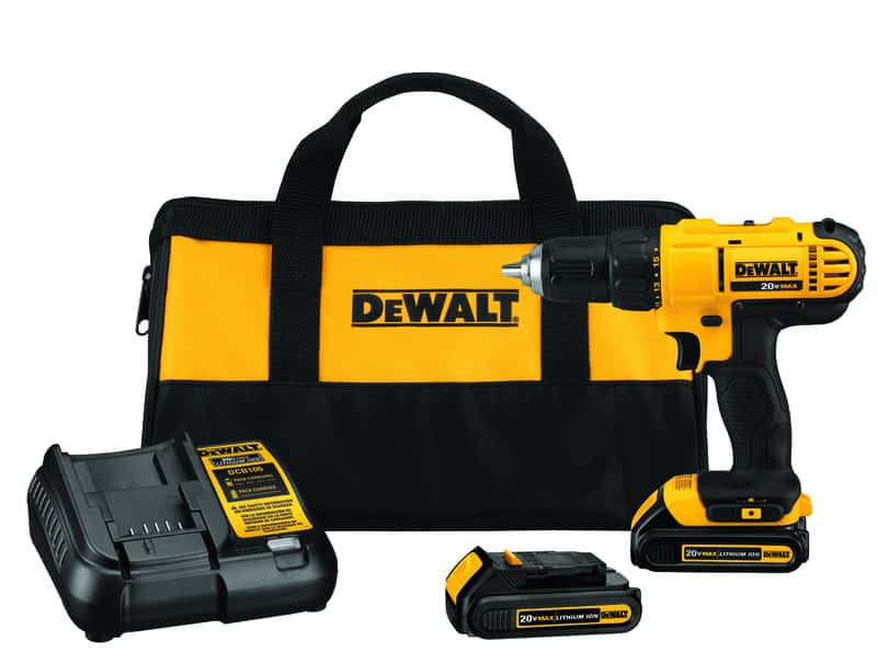 DeWalt 20 volt Brushed Cordless Compact Drill/Driver Kit 1/2 in. 1500 rpm
